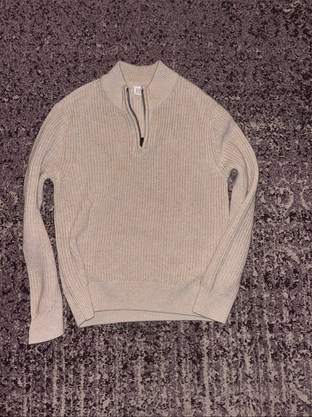 GAP boys  Half-Zip Sweater in Light Beige